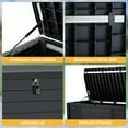 thumbnail image 5 of DEXTRUS Outdoor 120 Gallon Resin Deck Box, Black – Large Capacity for Outdoor Storage, 5 of 6
