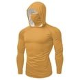 thumbnail image 1 of Unisex Long Sleeve Sun Protection Hooded Top with Face Mask - UPF Ice Silk Fabric for Outdoor Activities, 1 of 9