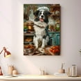thumbnail image 4 of Funny Dog Kitchen Wall Art - Dining Room Wall Decor - Border Collie Cooking Food Canvas Prints for Farmhouse Kitchen Decor, Modern Restaurant Painting Artwork, 4 of 6