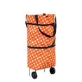 thumbnail image 2 of 2‑in‑1 Foldable Shopping Cart Bag with Wheels, Expandable Zipper Collapsible Reusable Grocery Tote, Portable Rolling Trolley Bag for Supermarket Errands Travel Orange, 2 of 5