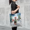 thumbnail image 4 of Hello Winter Doberman Pinscher Frosty Morning Walk Welcome Snowy Christmas All Over Print 3D Canvas Tote Bag Doberman Dog Lover Gifts Reusable Handbag - 02018, 4 of 5