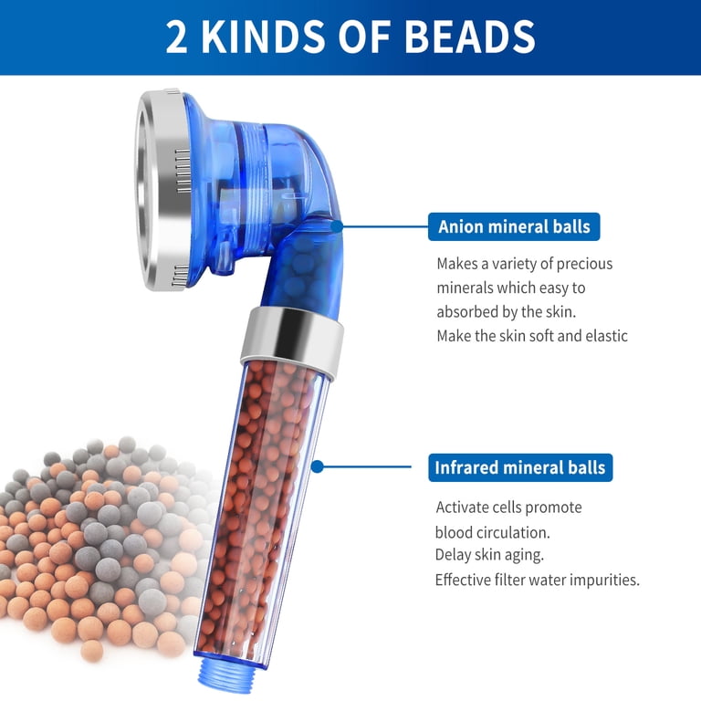 GIMBELEN Filtered Shower Head With Handheld - 9 Spray Modes, High Pressure, 72 Inch Hose, Hard Water Filter, Easy Install
