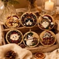 thumbnail image 4 of Kiplyki 6Pcs DIY Pearl Art Christmas Ornament Kit Hanging Diamond Art Christmas Ornament Set Includes Pearls Colorful Beads Art Craft Shimmering Holiday Gift for Tree Window Wall Fireplace Decor, 4 of 7