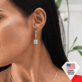 thumbnail image 6 of Cate & Chloe Ivy 18k White Gold Plated Drop Earrings with Simulated Diamond Crystals for Women, 6 of 9