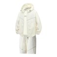 thumbnail image 2 of Short Sets for Men Lightweight Sun Protection Long Sleeve Zip Up Hooded Jacket and Shorts 2 Piece Matching Set Summer Outfits, 2 of 4