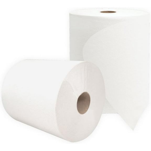 High Capacity Premium TAD Towel Tissue Roll, Home/ Soft Paper Towels for Toilet and High-Traffic Areas, Fits Enmotion Touchless Automatic & Manual Dispenser, 8" x 600 ft Rolls, White