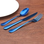Blue Silverware Set, 20-Piece Silverware Flatware Cutlery Set, Stainless Steel Utensils Service for 4, Include Knife/Fork/Spoon