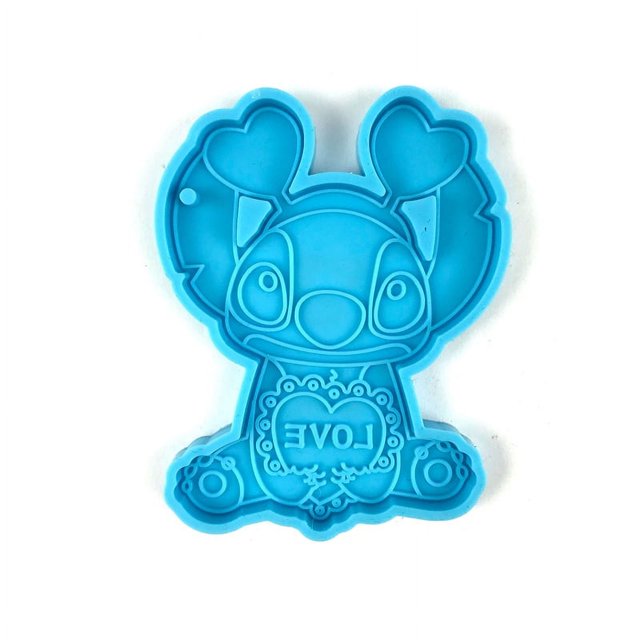 Molde de galletas de punto de Anime de Disney, molde Kawaii de Lilo y Stitch, herramientas de horneado para el hogar, pastel de fiesta temática