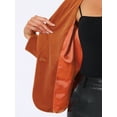 thumbnail image 5 of DARING DIVA Women's Velvet Office Coat Solid Shawl Collar Blazer XL Orange, 5 of 6