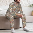 thumbnail image 7 of Cauagu Kitchen Food Print Men's Long-Sleeve Pajama Set,Soft Button-Front 2Pjs for Men Long Sleeve Men’s Sleepwear-XX-Large, 7 of 7