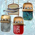 thumbnail image 3 of Tin Of Sardines Hanging Ornament, Charming Little Tin Of Sardines, Mini Tin Of Sardines D, 3 of 5