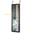thumbnail image 4 of Topbuy Wall Door Mounted Mirrored Jewelry Cabinet Standing Vanity Storage Box Coffee, 4 of 5