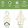 thumbnail image 6 of Fotbe gold Snowflake print Print Small Dog Sweater Hoodies Pet Grey Hooded Soft Fleece Sweatshirts with Pocket Fall Winter Puppy Cat Sweaters Warm Clothes-Medium, 6 of 7