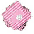 thumbnail image 2 of Elephant on Pink Stripes Foam Coaster Set of 4, 2 of 3