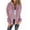 Pink, variant on Women'S Solid Color Corduroy Jacket Minimalist Style Hooded Zip Front Coat Casual Outerwear Pink L