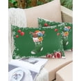 thumbnail image 6 of Christmas Throw Pillow Cover, Christmas Socks Gift Snowflake Green Rectangle Decorative Pillow Case Protector Soft Cushion Cover Lumbar Pillowcase for Couch Sofa Bedroom Car Chair Decor 24x36 Inch, 6 of 8