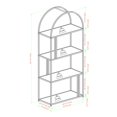 thumbnail image 3 of Contemporary Metal Arch Asymmetrical Faux Marble Bookcase in White Faux Marble, 3 of 4