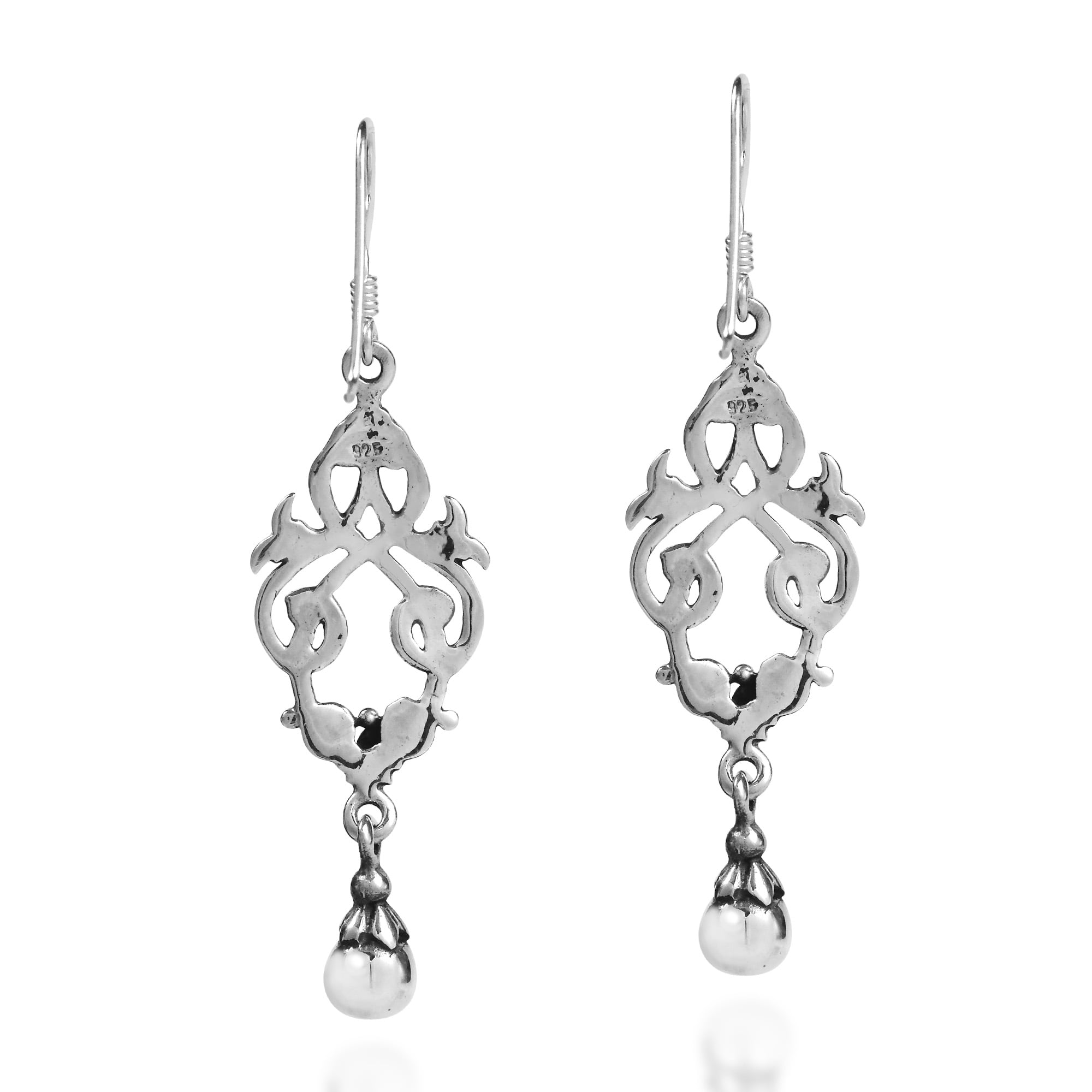 Gorgeous Chandelier Celtic Knots Ball Drop .925 Sterling Silver Dangle Earrings | Earrings for Women | Sterling Silver Earrings | Dangle Earrings For Women