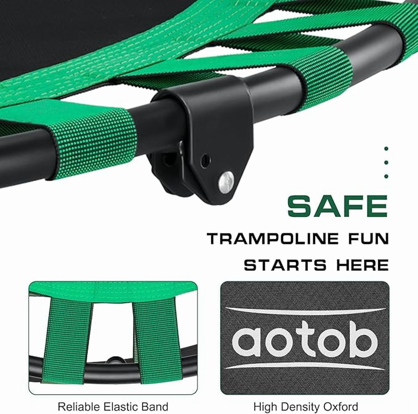 AOTOB 48” Heavy Duty Fitness Trampoline, Foldable Mini Rebounder for Exercise and Durability, Supports 550lbs