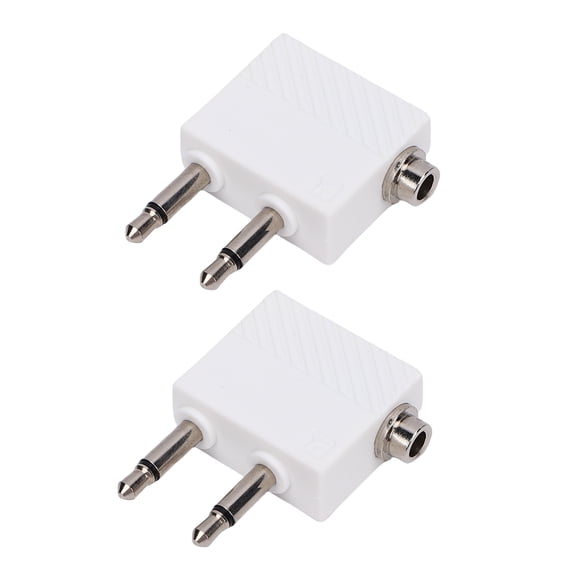 Airplane Headphone Adapter, Dual 3.5mm Male to Female Audio Jack Converter with Metal Connectors, for In Flight Entertainment Systems Headphones and Adapters
