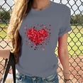 thumbnail image 2 of VKOYWKM Valentines Day Heart Tshirt for Women Love Graphic Tees Holiday Tops Short Sleeve Casual Spring Clothes Loose Fit Crew Neck Valentine Tees, 2 of 7