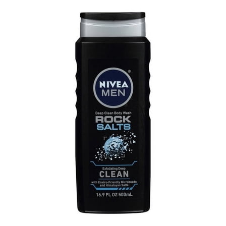 Nivea Men Deep Clean Body Wash Rock Salts, Clean, 16.9 Oz, 2 Pack