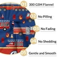thumbnail image 4 of Custom Fire Truck Throw Blanket with Name - 50x40 Inches Small Blanket for Kids, Boys & Girls - Soft Plush Blankets for Bed, Couch, Sofa - Navy Cute Fuzzy Throws Gifts, 4 of 6