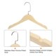 thumbnail image 5 of 3uds Perchas de madera Unique Bargains Traje 320mm Longitud Redondo Cabeza Antideslizante, 5 of 7