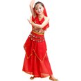thumbnail image 3 of Wxolcjlv Girls Ethnic Outfits Kids Belly Dance Sequins Camisole Skirts 4Pc Set, Sizes 2-13, 3 of 5