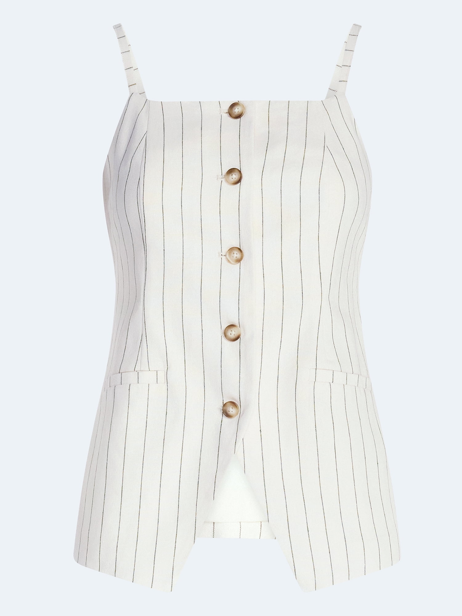 Scoop Women’s Linen Blend Vest, Sizes XS-XL