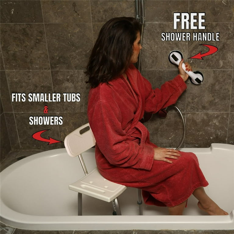 RangTouek Shower Chair with Adjustable Legs Up to 220lb Non slip