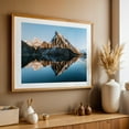 thumbnail image 4 of Reflections of a quiet Sunset in the Mountains - Photography Mountain Landscape Nature Scenic Wilderness Snow Oak Framed Wall Art Print 24 x 36 inches, 4 of 6