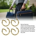 thumbnail image 3 of 20Pcs Round Spring Snap Clip, 1.61in Diameter 0.2in Thick Round Metal Split Rings for Keychain Necklace Jewelry DIY, 3 of 8