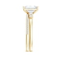 thumbnail image 3 of Rosec Jewels 6X8 MM Emerald Cut Lab Grown Diamond Bridal Ring Set - Gift For Women, 10K Yellow Gold, US 8.00, 3 of 8