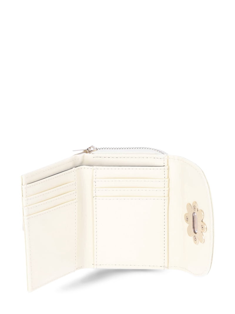 Portefeuille Wristlet Femme No Boundaries – Doré, Côté Transparent, Fermeture Zip, Neuf