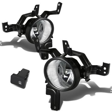 DNA Motoring Clear Lens Fog Light Set - Replacement Driving Lights For Improved Visibility