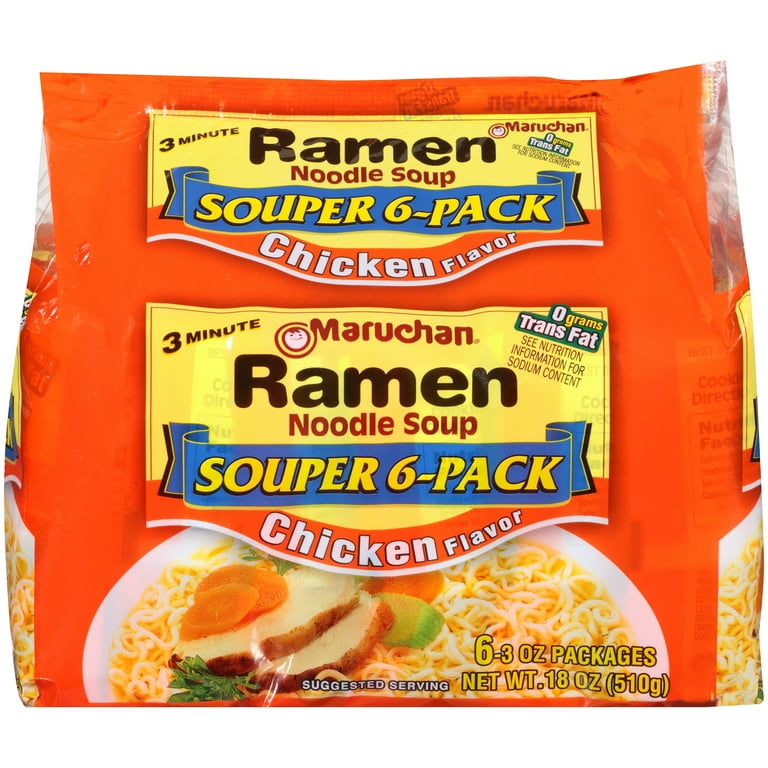 Maruchan® Chicken Flavor Ramen Noodle Soup, 6 ct - Pay Less Super Markets