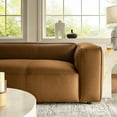 thumbnail image 4 of Auren Upholstered Vegan Leather Sofa in Camel, 4 of 10