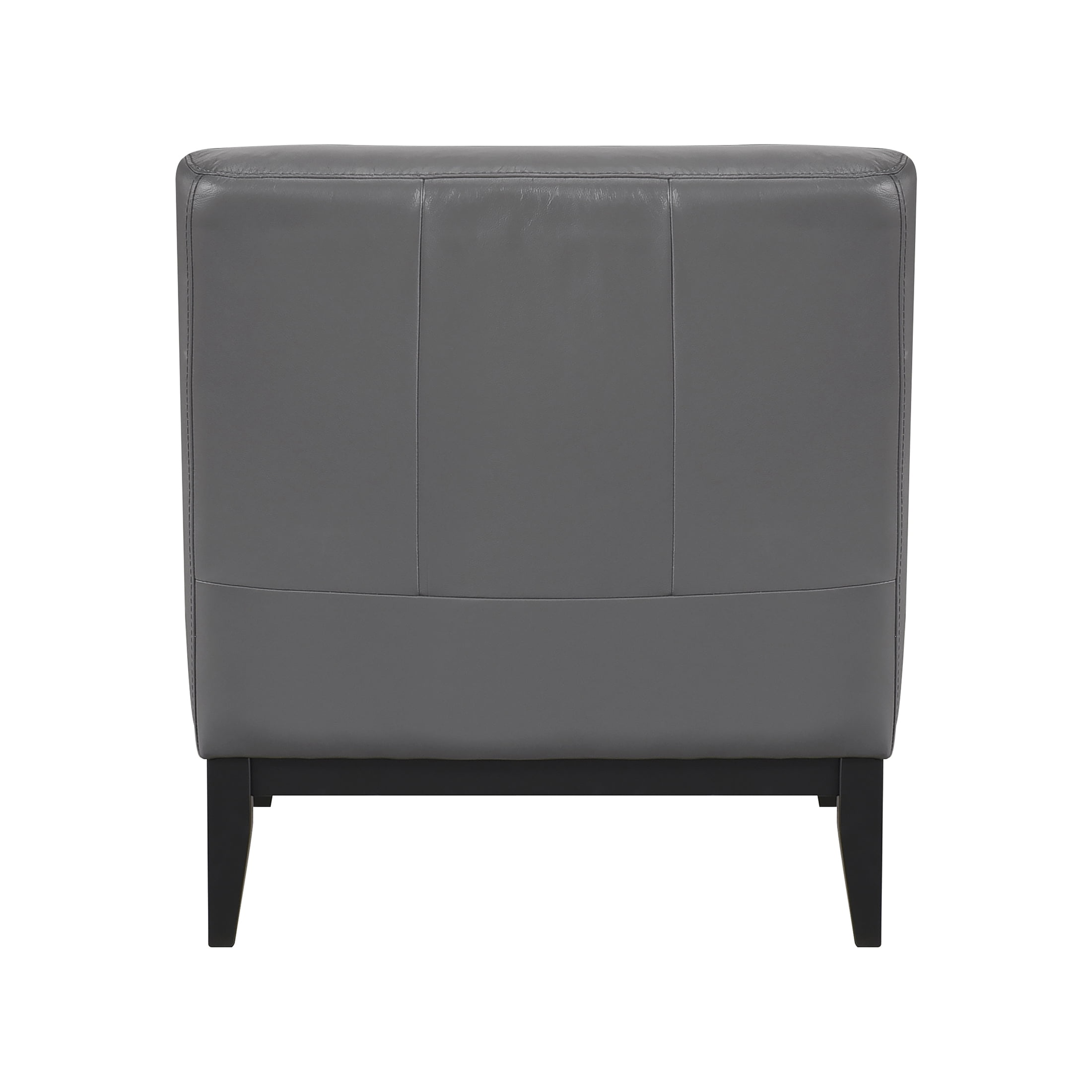 OakvillePark Mossmere Leather Accent Chair, Dark Gray