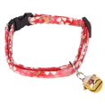 thumbnail image 3 of XingJian LLC Japanese Kimono Cat Collar with Cartoon Bell - Red Sakura, 3 of 10