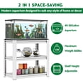 thumbnail image 2 of Adjustable 3-Tier Metal Fish Tank Stand 20-30 Gallon 31.5"L x 18"W x 34"H Heavy Duty Rack Shelf for Home Office Aquarium Accessories Storage, 2 of 7