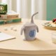 thumbnail image 4 of Vaso de agua de silicona para niños con forma de pingüino - Asas dobles marcadas con pajita, 4 of 5