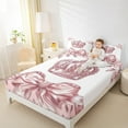 thumbnail image 4 of Manfei Pink Princess Crown Twin Sheet Sets for Girls, Vintage Flower Bowknot Twin Fitted Sheet, Chic Ribbon Flat Sheet, Lightweight Room Decor, 3-Piece, 4 of 7