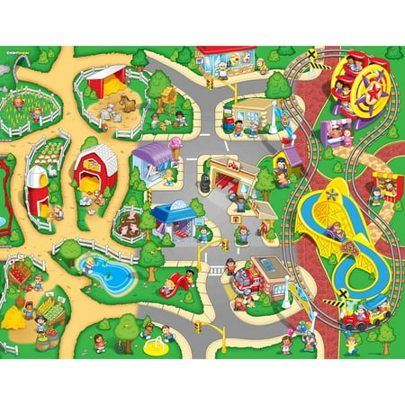 Fisher Price Wheelies Mega Mat With 2 Vehicles Walmart Com