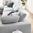 thumbnail image 4 of Maklaine 5-Piece Fabric Down Filled Sectional Sofa Set in Light Gray, 4 of 16