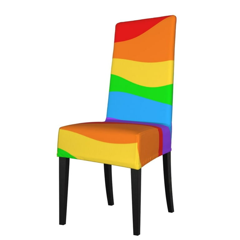 Rainbow Stripes Dining Chair Slipcovers Chair Protectors Seat