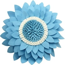 Sunflower Decorative Throw Pillows, 3D Flower Pillow, Accent Pillow, Sunflower Decorations, Flower-Shaped (17.5" Flower, 16" Pillow with Insert, Aqua)