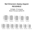 thumbnail image 3 of 24Pcs Halloween Press on Nails, Short Square Fake Nails Pumpkin Nails Press Ons Ghost False Nails Candy Glue on Nail Orange Stick on Nail for Women Decorations Set, 3 of 8