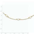 thumbnail image 3 of 14k 5-6mm White Near-Round Freshwater Cultured Pearl Beaded 5-Station 7.5 inch Bracelet XF449, 3 of 3