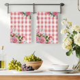 thumbnail image 3 of Pink Spring Floral Kitchen Towels Set of 1, Watercolor Flowers Butterfly Checkered Absorbent Dish Towels for Kitchen, Microfiber Hand Towel, Quick Drying Tea Towel for Cleaning Decorative Dishcloths, 3 of 7